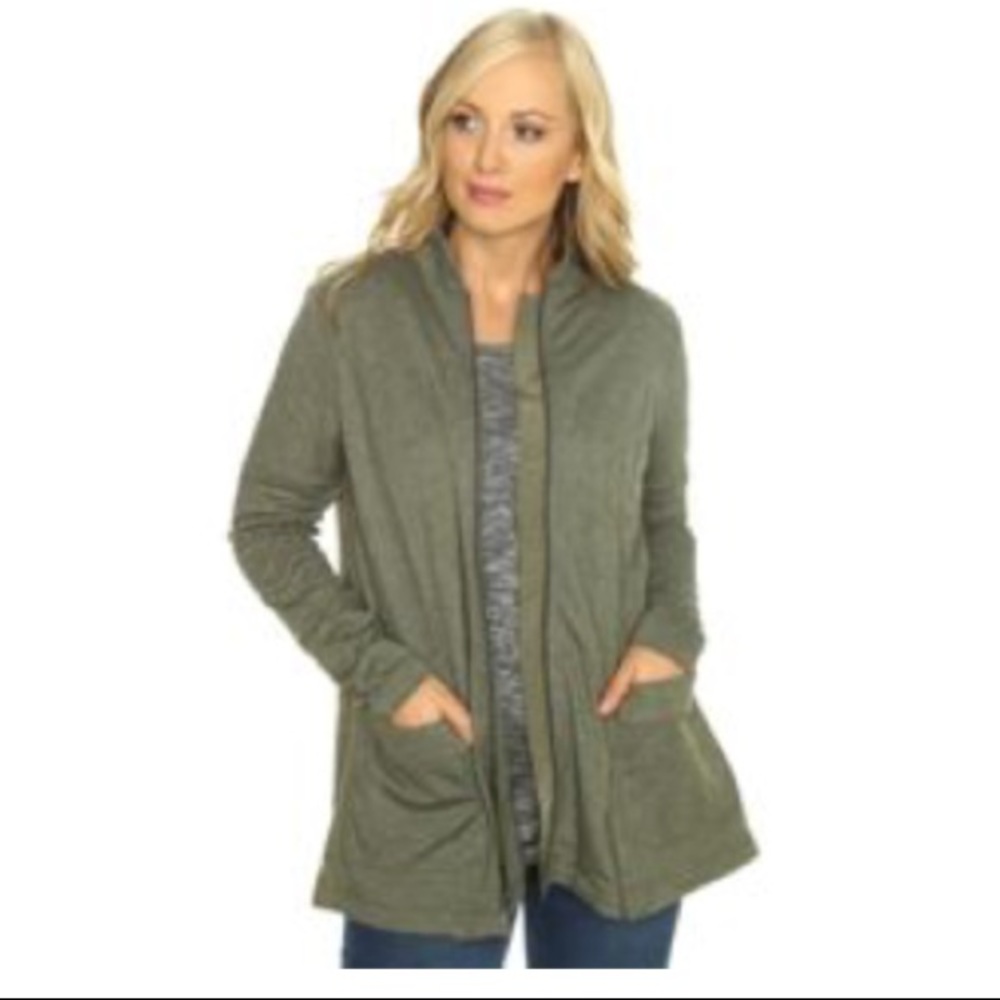 LOGO BY LORI GOLDSTEIN Long Sleeve Zip Jacket